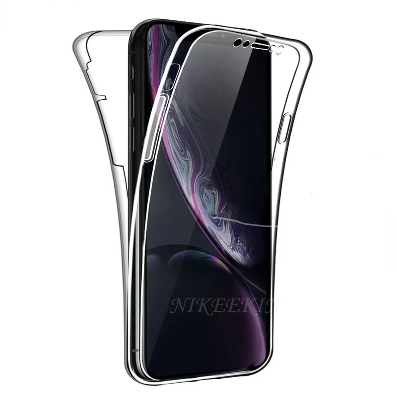 Двойной силиконовый чехол для Huawei Y7P Honor 9C 10 20 Lite 10i 8A 8S Y5 Y6S Y7 Prime Y9 360 Mate Pro Mate10 полное