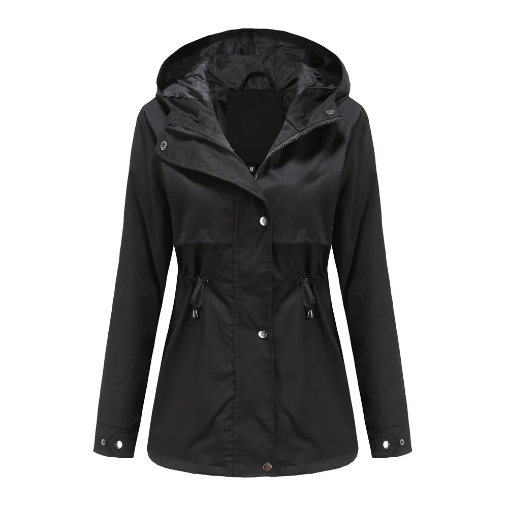 Chaqueta Impermeable Y Cortavientos Para Mujer - Ligera, Con Cremallera Y Bolsillos, Ideal Para Otoño, Diario O Exterior
