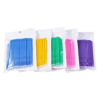 

100Pcs/bag Disposable MicroBrush Eyelashes Extension Individual Lash Removing Swab Micro Brush For Eyelash Extension Tools