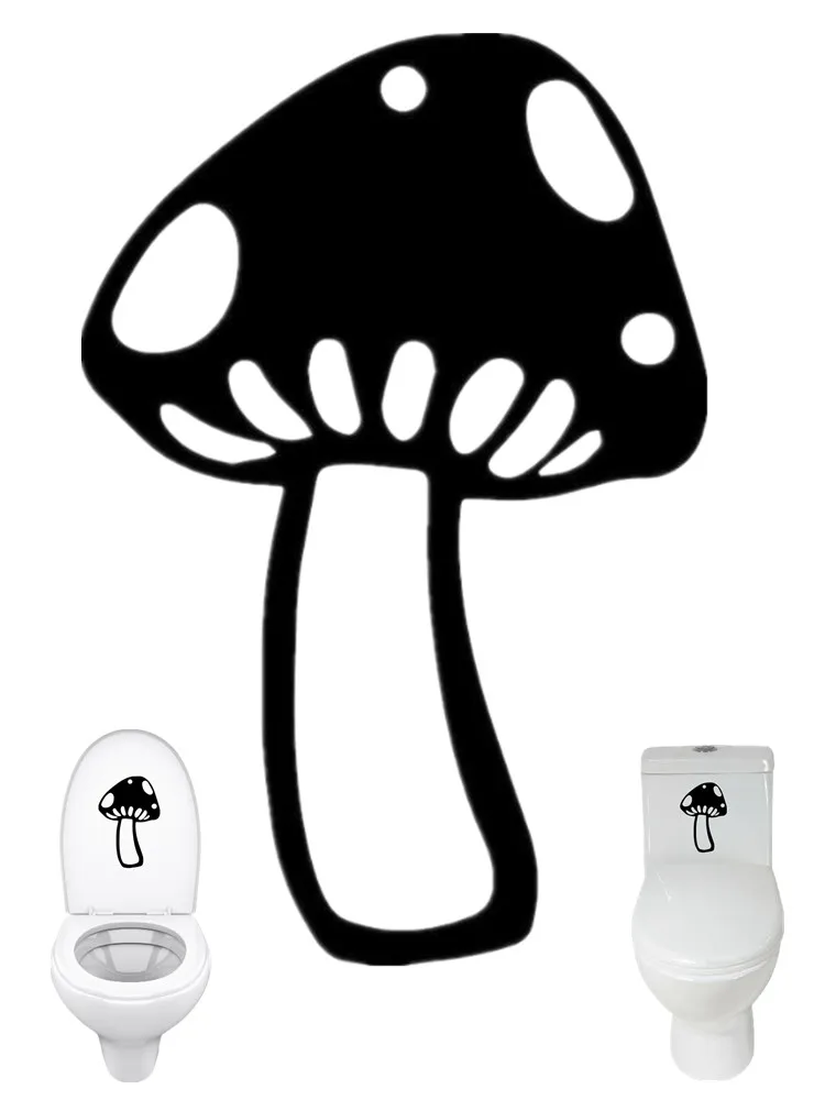 

Stickers Cute Mushroom One Piece WC Toilet Mural Diy Multi-purpose Sticker For Wall Car Room Decoration Home Decor Accessories