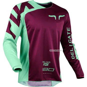 

Delicate Fox Long Sleeve Scooter Offroad Riding Jersey Motocross Motorbike Street Moto Offroad T-shirt