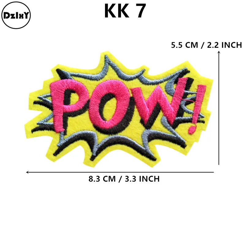1-PCS-KK-7 46 различных стилей) животные Parches вышивка железа на патчи для одежды DIY продукты полосатая одежда НЛО Наклейки Аппликации - Цвет: 1-PCS-KK-7