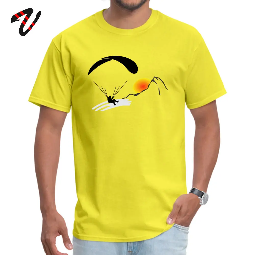 FashionableFunny Short Sleeve _white Tops Tees Labor Day High Quality Round Neck 100% Cotton T-Shirt Men's Tshirts paragliding  1906271555paragliding yellow
