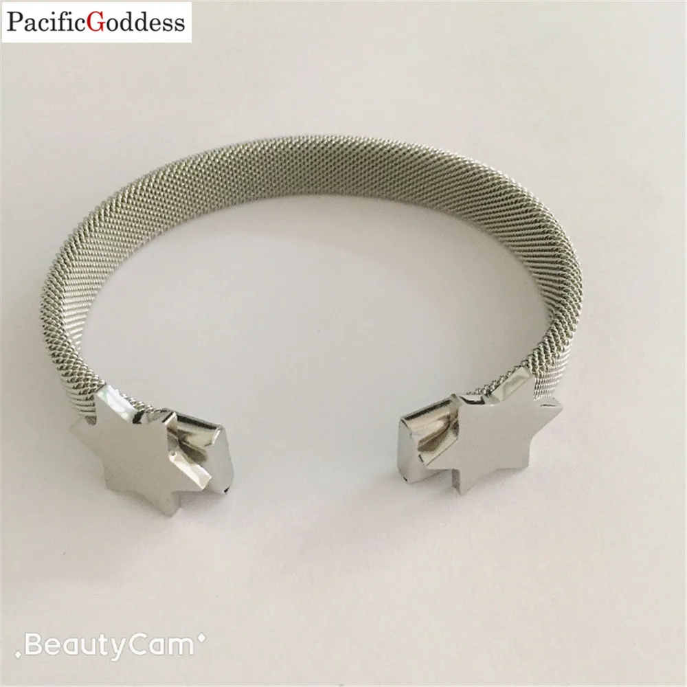 

bear bracelet bangle five-pointed star sharp Stainless Steel Mesh bangle Jewelry best Gift Cuff Bracelets jewelry free ship