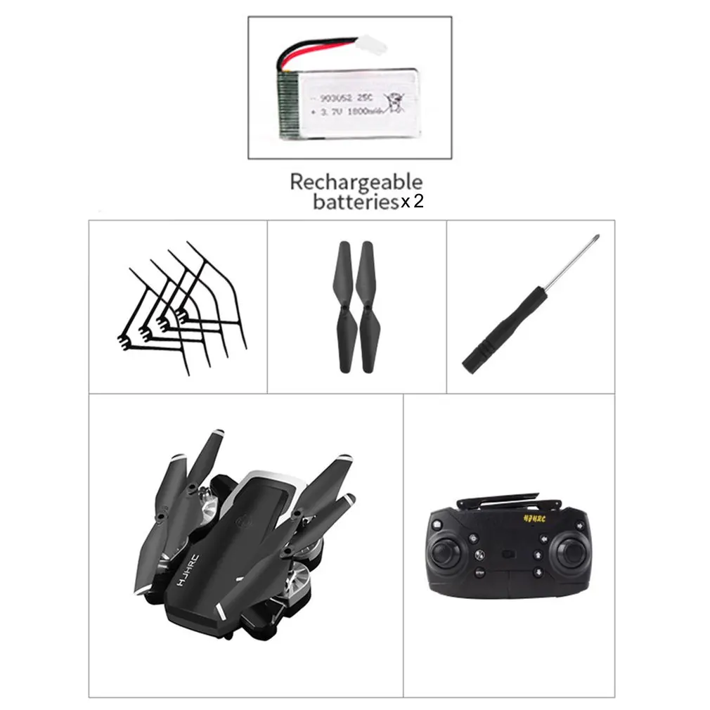 

J28 Foldable RC Drone 4 Channels Wifi FPV Altitude Hold Gesture Photo/Video RC Quadcopter Drone With 2PCS Batteries
