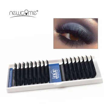 

NEWCOME 16 Lines High-quality Eyelash Extension Natural long Eyelash Lashes Softs Luxury False Eyelashes Make up tools