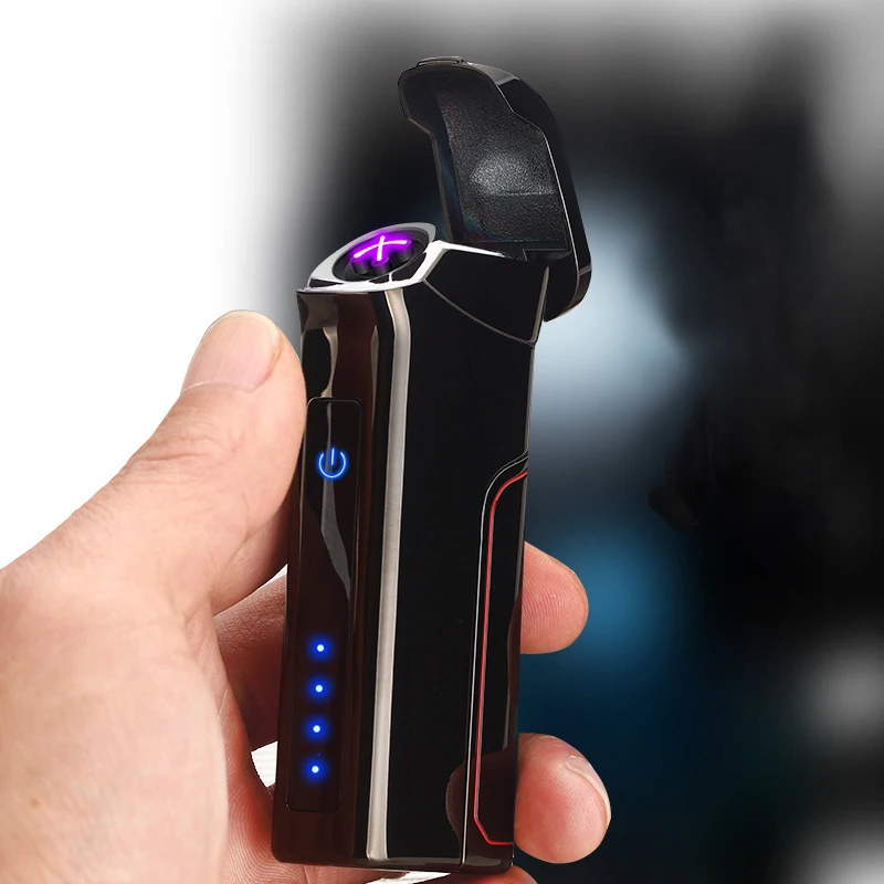 

Upscale USB Pulse Lighter Rechargeable Touch Induction Lighter Cigarette Box Accessorie Plasma Cigar Arc Palse Thunder Lighter