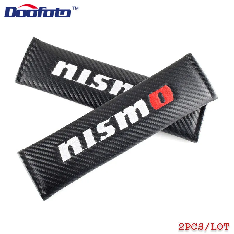 Doofoto 2pcs Car Styling Seat Belt Cover Interior Sticker For Nissan