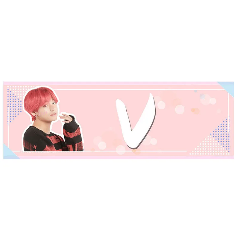 KPOP Bangtan для мальчиков карта душа персональная рука баннер JUNG KOOK JIMIN JIN SUGA J-HOPE 45*15 см