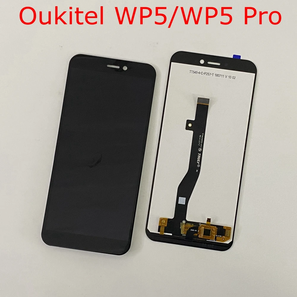 Kit de accesorios 100% probado original de 5.5 pulgadas Oukitel WP5 pantalla LCD y táctil digitalizador Asamblea reemplazo para Oukitel Wp5 Pro teléfono Lcd color WP5 negro herramientas 