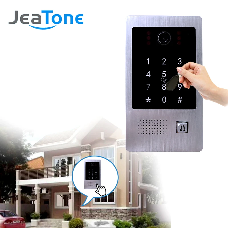 7 дюймов проводной видео домофон домашняя система контроля доступа с водонепроницаемой наружной ИК-камерой Поддержка Пароль/RFID карта
