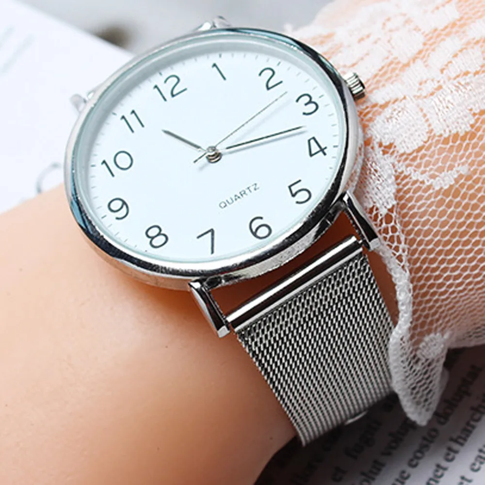 Мужские часы простые деловые кварцевые наручные часы со стальным ремешком Мужские универсальные цифровые наручные часы с ремешком-сеткой из нержавеющей стали montre homme