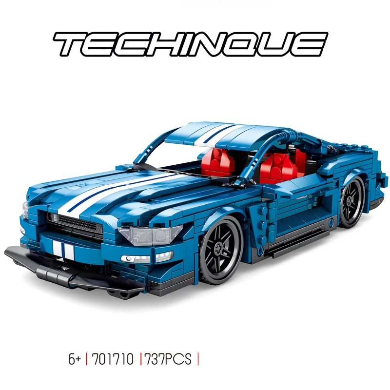 701710 Mustang Супер гоночный автомобиль совместимый Technic город Чемпион Bulding кирпичи обучающая игрушка рождественские подарки для мальчика