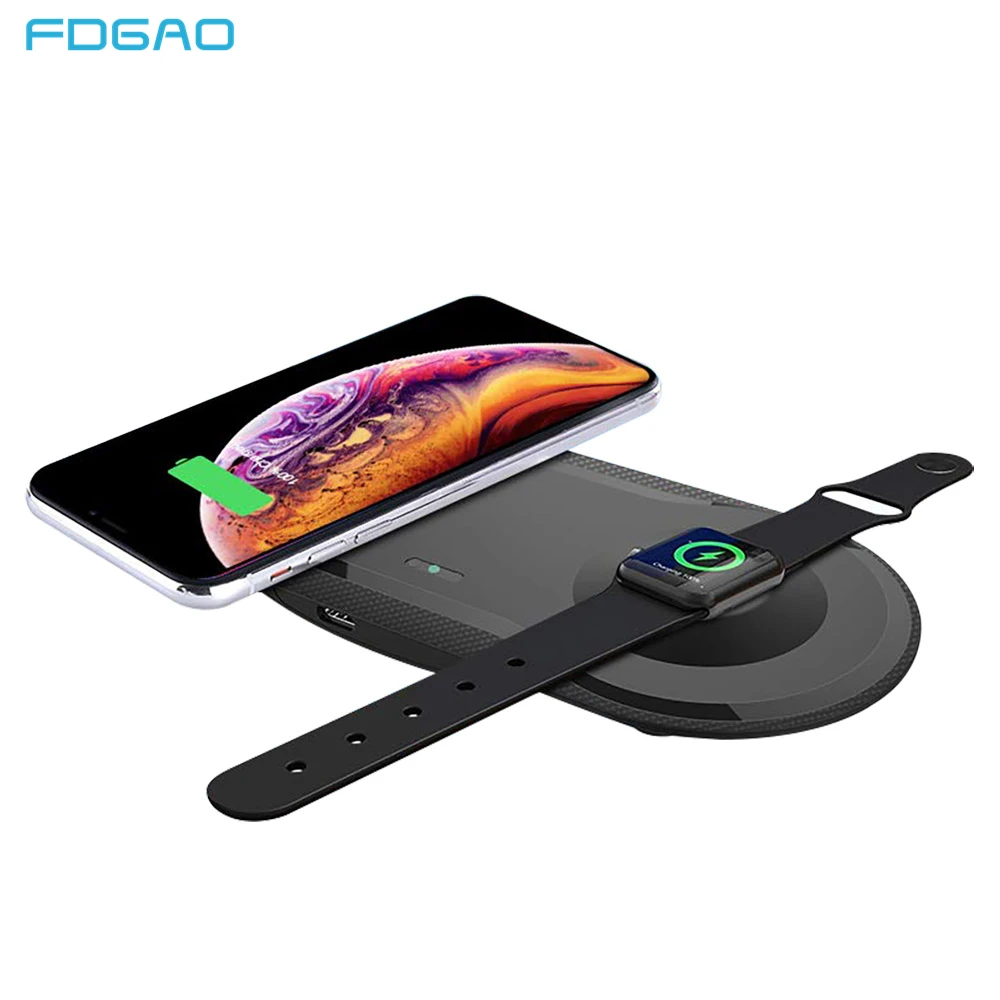 

FDGAO Wireless Charger Pad for Apple Watch 5 4 3 2 iWatch Airpods Qi Fast Charging Dock Station For iPhone 11 Pro XS Max XR X 8