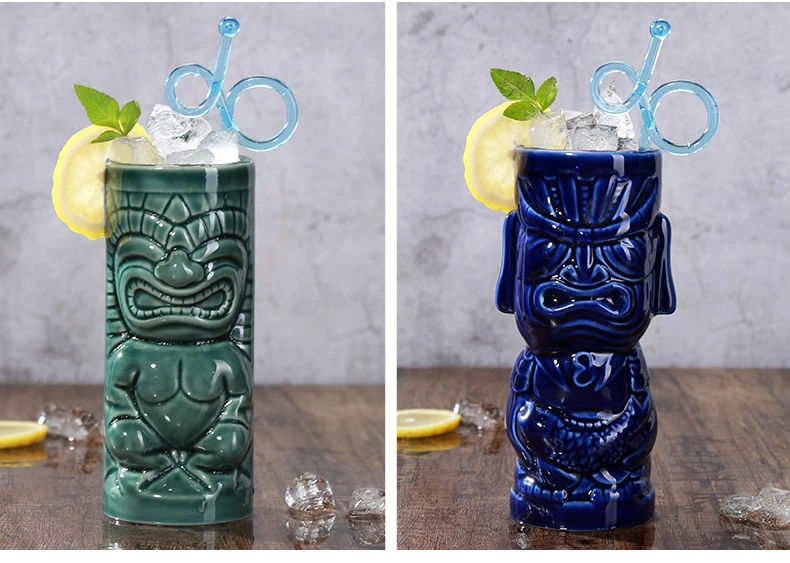 Американский стиль Hawaii Tiki кружка индийский идол Тотем статуя череп бар DIY коктейльное стекло смешивание вина смузи чашка миска-контейнер