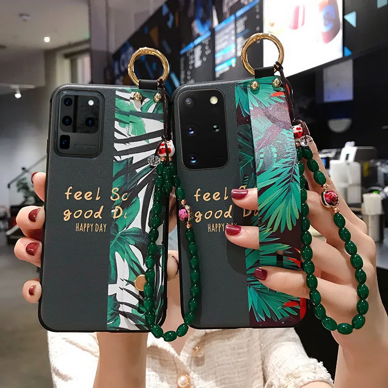 Чехол с ремешком на запястье для Samsung Galaxy S20 Ultra S8 S9 S10 Plus + Note 10 20 9 8 A70 A71 A50 A51 A40 A30 A20 A10