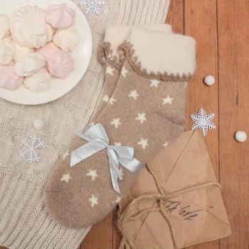 

Women's warm socks Colloista "Stars", size 36-40 (23-25 ​​cm), beige