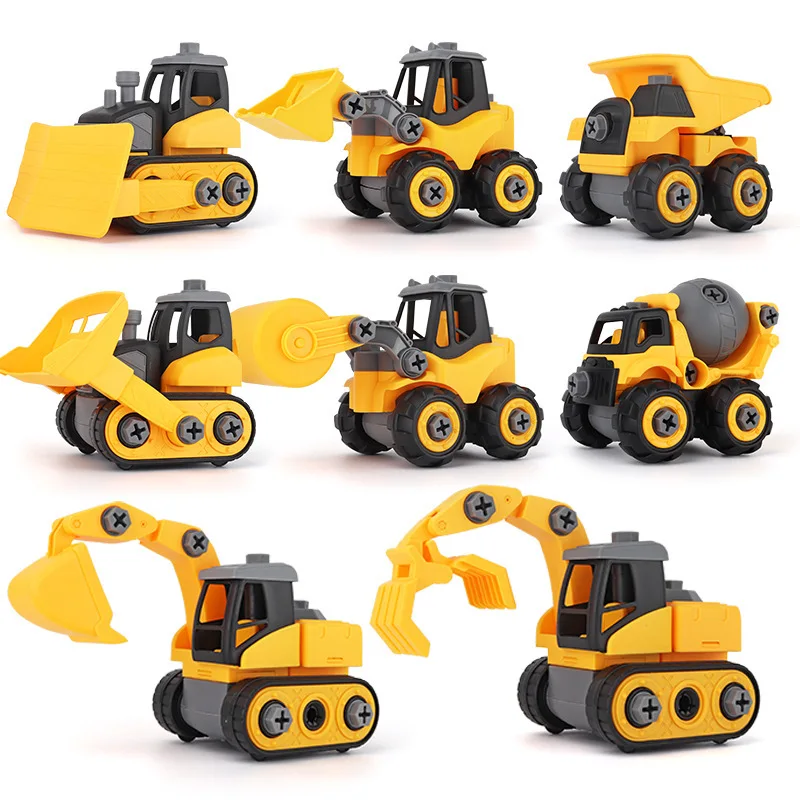 Zhi shuo DIY Собранный большой размер детский инженерный автомобиль 1-3-6 лет Экскаватор Бульдозер разборка сборка образование