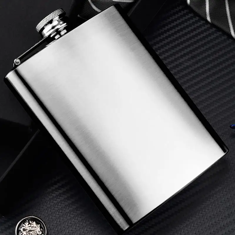 

Stainless Steel Silver 9oz Liquor Russian Wine Pot Flagon Whiskey Keep out Cold Wine Pot Hip Flask Russia Alcohol