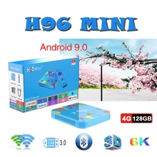 TV Box brasil smart tv box H96 MINI Allwinner H6 Quad Core 6K H.265 Wifi Bluetooth 4GB 128GB android 9.0 tv Set top box 4GB32GB