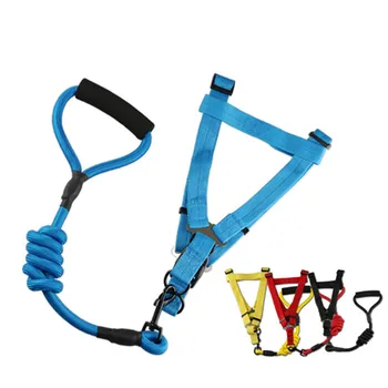 

Round Rope Foam Traction Rope Handle pet Dog Collars Pet Dog Leash Rope Chain Chest Harness Colored For Large Medium Small Dogs