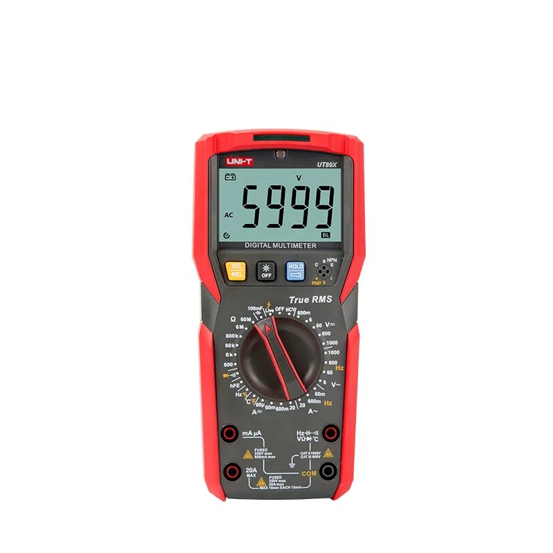 UNI-T UT89X UT89XD true RMS цифровой мультиметр 20A Высокоточный цифровой мультиметр NCV/конденсатор/Триод/температура/светодиодный тест