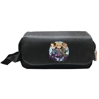 

Oxford Anime YURI on ICE Makeup Pouch Double Layer Pencil Case Cosmetic Case Kids Storage Bags Purse Boys Girls School Supplies