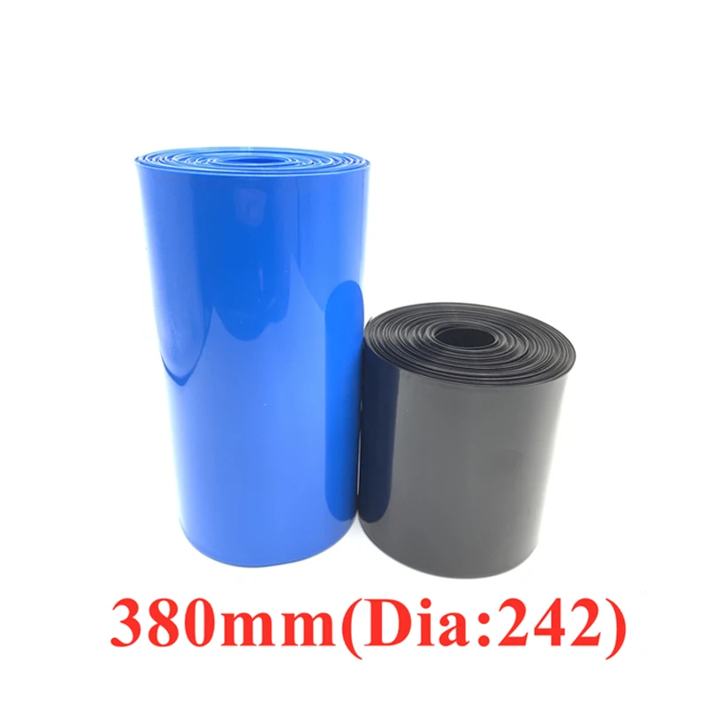 

PVC Heat Shrink Tube 380mm Width Blue Multicolor Shrinkable Cable Sleeve Sheath Pack Cover for 18650 Lithium Battery Film Wrap