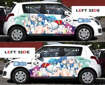 

LEFT SIDE Car Stickers Creative HD Inkjet Engraving Anime Car Scratch Stickers Car Modification Stickers Waterproof Sunscreen
