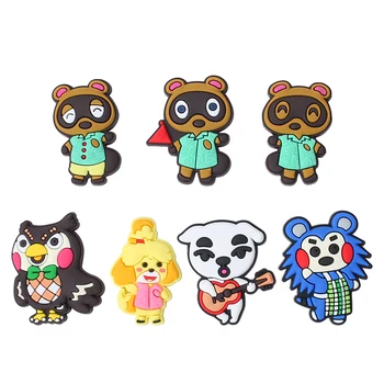 

Hot Sale 50sets PVC animal Shoe Charms Flower Charm Shoe Buckles Decorations Shoes (7pcs/lot)