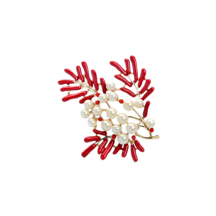 

Twig luxury pearl cute women's brooch