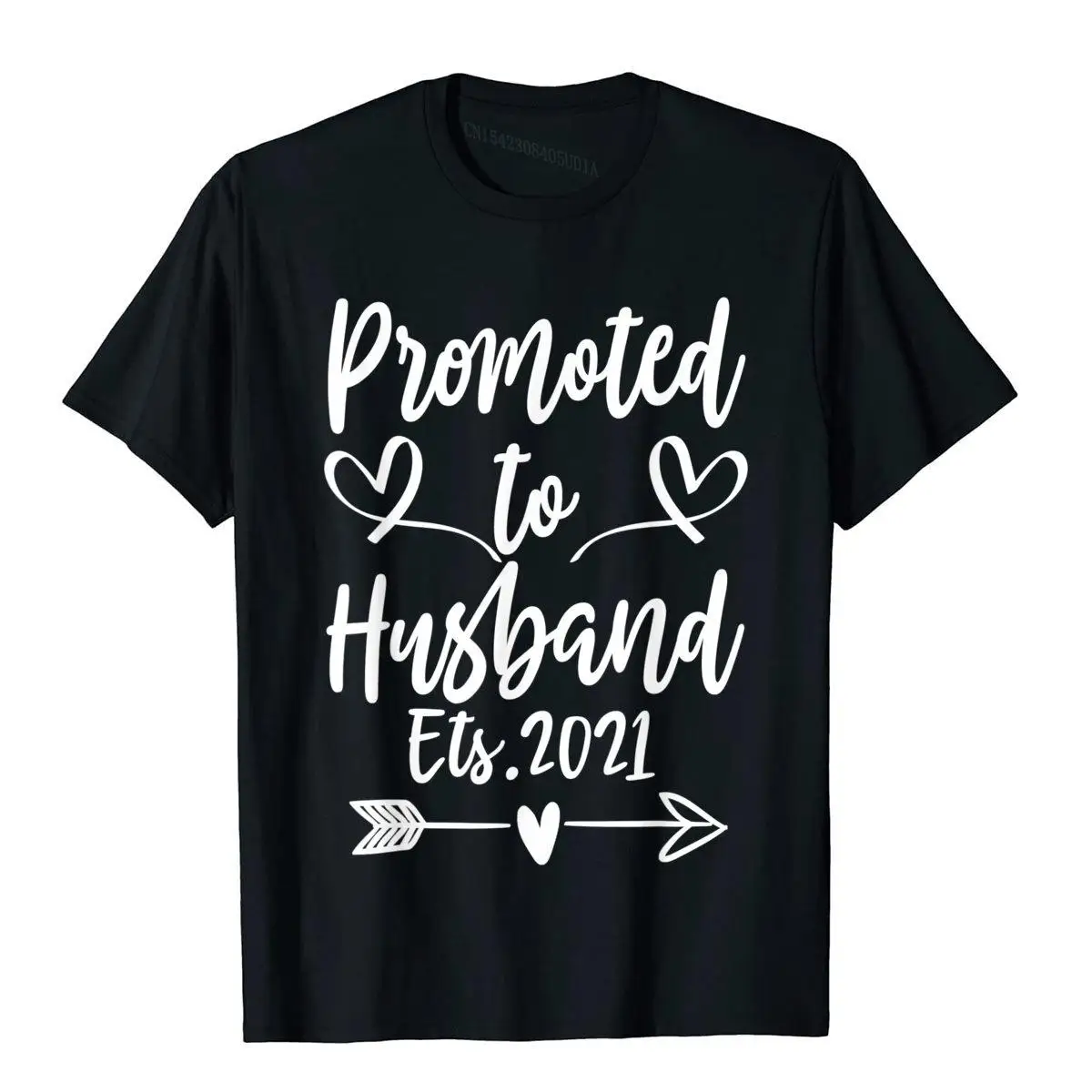 Promoted To Husband Est 2021 Soon To Be Husband Gifts T-Shirt__B8414black