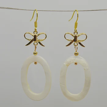 

Shell Earring White Color Natural Sea Shell Beads Jewelry Handmade Butterfly Dangle Earrings Charming Wedding Party Women Gift