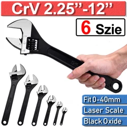 Mini llave Ajustable de aleación, herramienta de reparación grande de óxido negro para tubería de agua, tornillo de baño D20