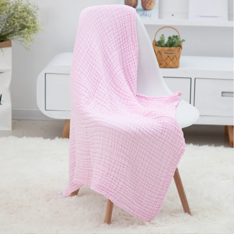 Newborn Muslin Blanket Infant Baby Organic Cotton 6 Layers Gauze Bath Towel Bebes Swaddle Blankets Hold Wraps