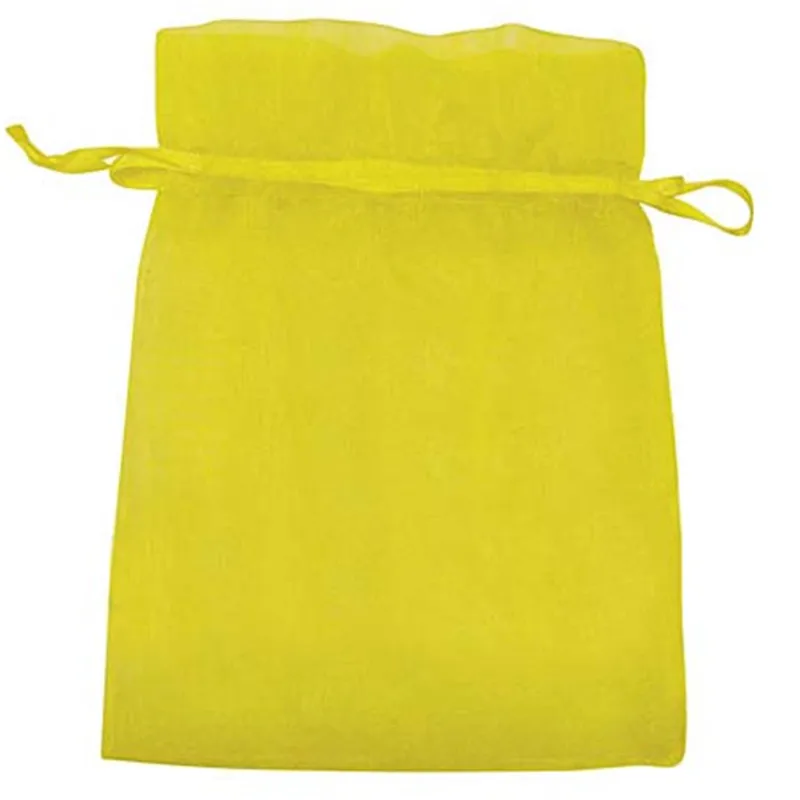 Yellow 100 шт. ювелирные изделия подарочные пакеты сумки для ожерелий органза сумки прямоугольник свадебные сумки для упаковки ювелирных изделий, Дисплей мешочки для ювелирных изделий 15x10 см - Цвет: Yellow