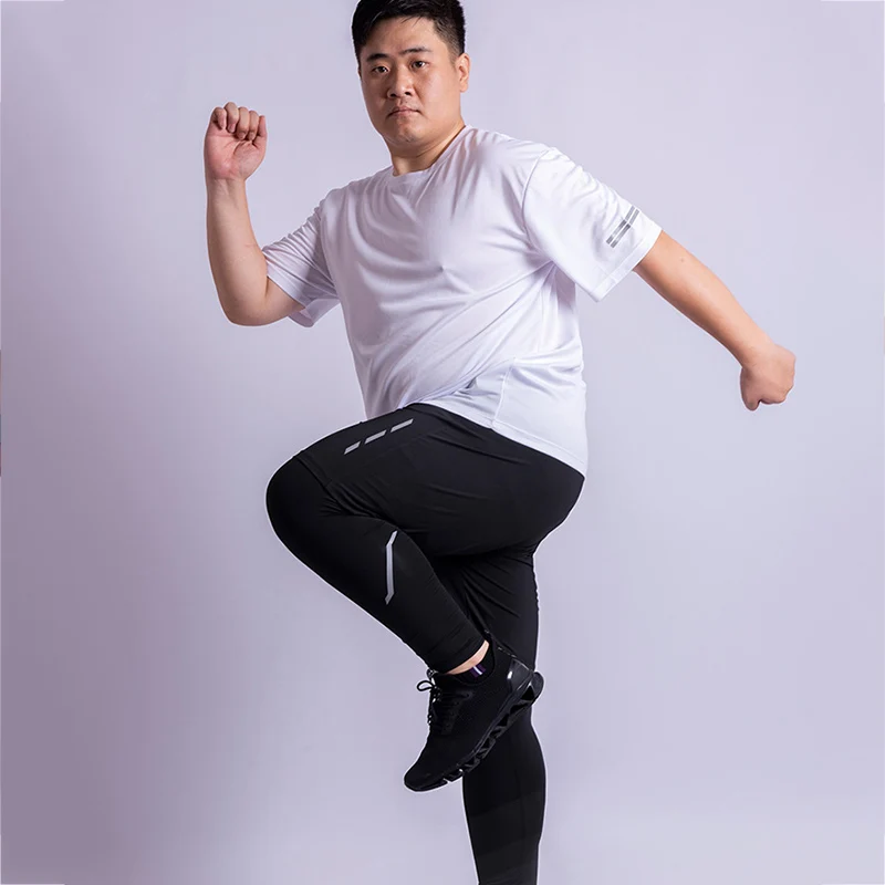 Breathable Mesh T Shirt+Shorts+Pants 3 Pcs Running Suit Men Plus Size 5XL/6XL Quick Dry Sport Set Gym Fitness Tracksuit Clothing