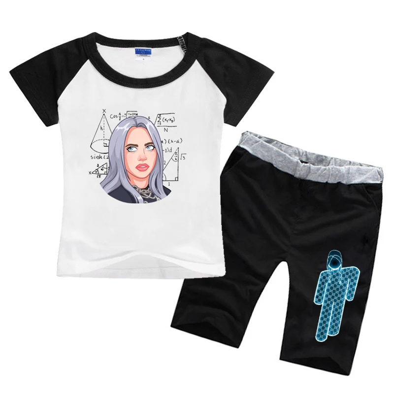 

Funny Billie Eilish Pattern T-Shirt+Short Pants 2019 Baby Boys Girls Clothing Sets Clothes Set Outfits Bebes Suits 2PCS Set New