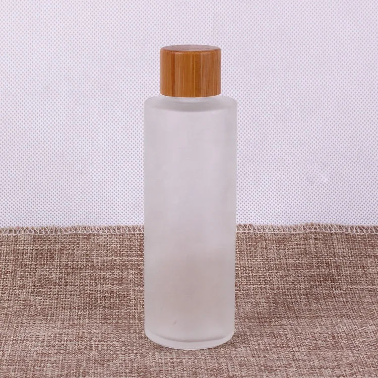 Bamboo Screw cap 10 шт Пустой 100 мл 120 мл 150 мл шампунь в стеклянной бутылке насос для лосьона с бамбуковой крышкой Мороз стеклянная бутылка-капельница пустая Косметическая банка - Цвет: Bamboo Screw cap