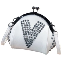 Модная брендовая женская сумка из искусственной кожи с бриллиантами, сумка на плечо на цепочке, сумка-мессенджер, женская сумка через плечо для девушек 344