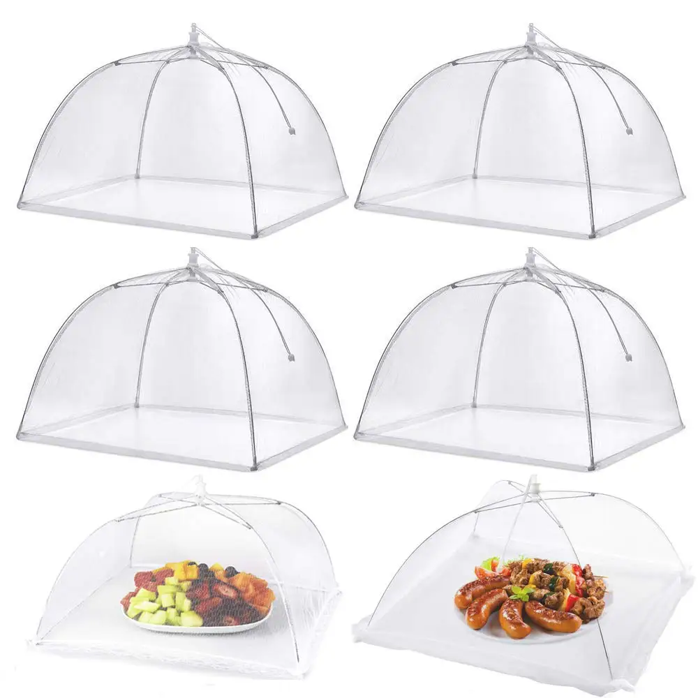 (6 шт.) Всплывающие сетчатые контейнеры пищевые палатки зонтик для наружных