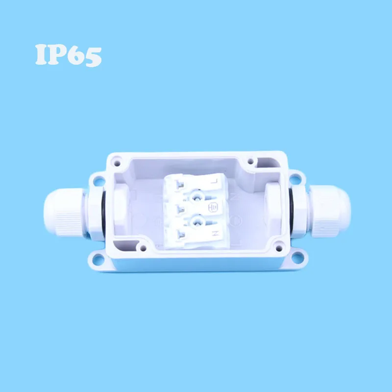 IP65 Водонепроницаемый черный Пластик кабель провода Разъем Железы электрическая 2-кабель распределительная коробка с терминала