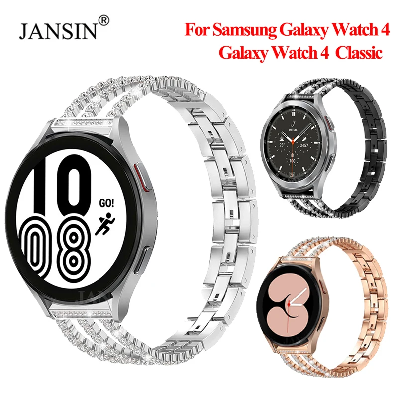 Cinturino Diamantato Per Samsung Galaxy Watch 4 Cinturino Classico 42Mm 46Mm Per Samsung Galaxy Watch 4 Cinturino Da Donna Correa 40Mm 44Mm