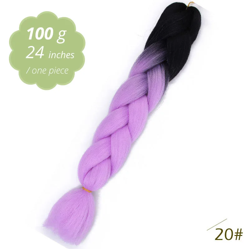 20 AISI BEAUTY Crochet Braids Synthetic Hair Jumbo Braiding Hair 100g/Pack Pink Grey Twists Braids Hair Extensions - Цвет: 20