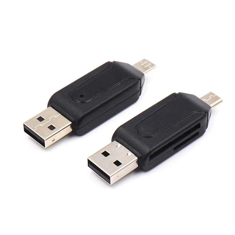 NEW Type C& Micro USB& USB 2 in 1 OTG Card Reader High-speed USB2.0 Universal OTG TF/SD for Android Computer Extension Headers