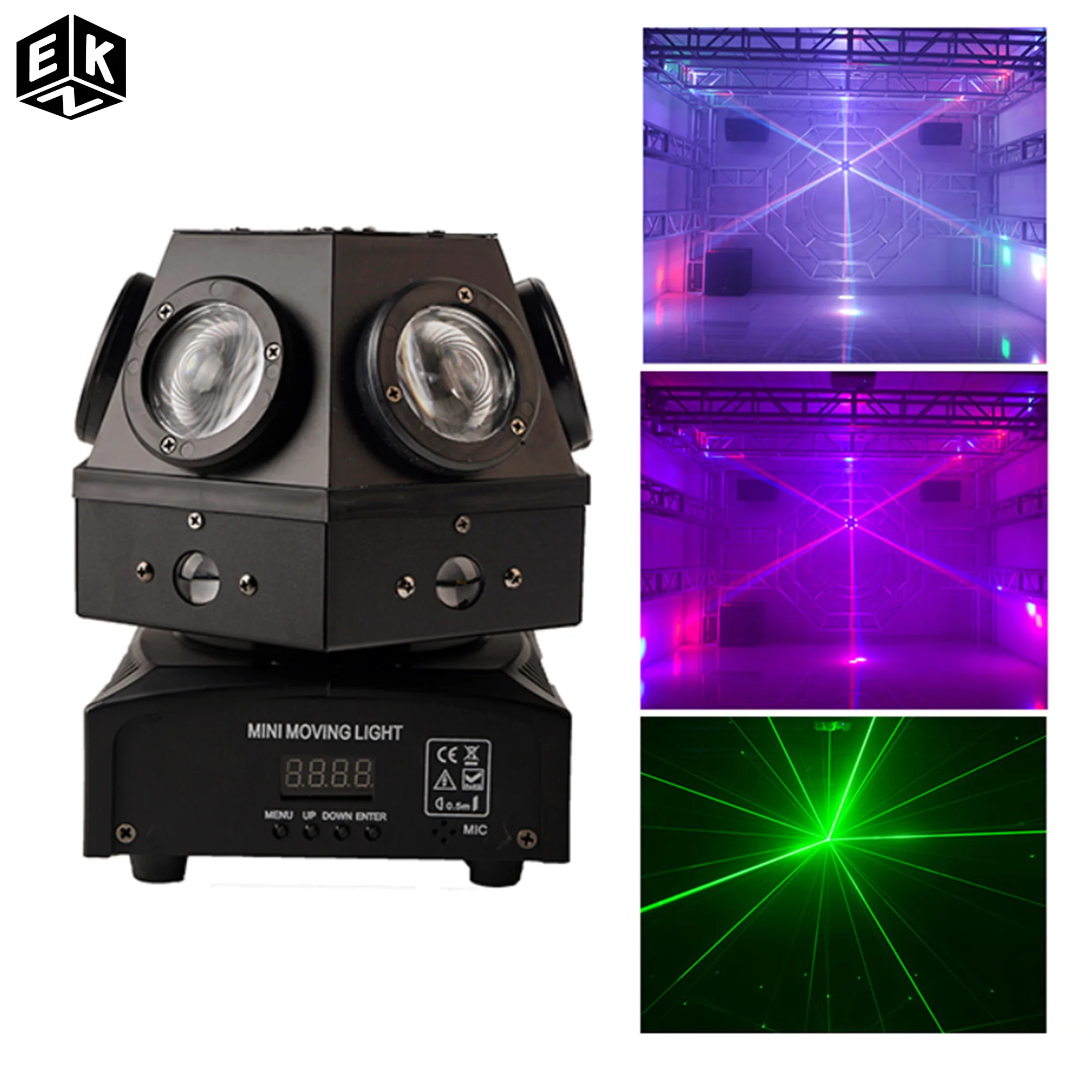 

Светодиодная ламсветильник 4 в 1, 90 Вт, DMX512, с голосовой активацией