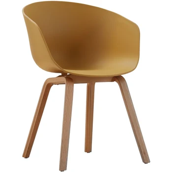 

Nordic dining chair home solid wood modern minimalist armrest desk net red ins plastic negotiation back