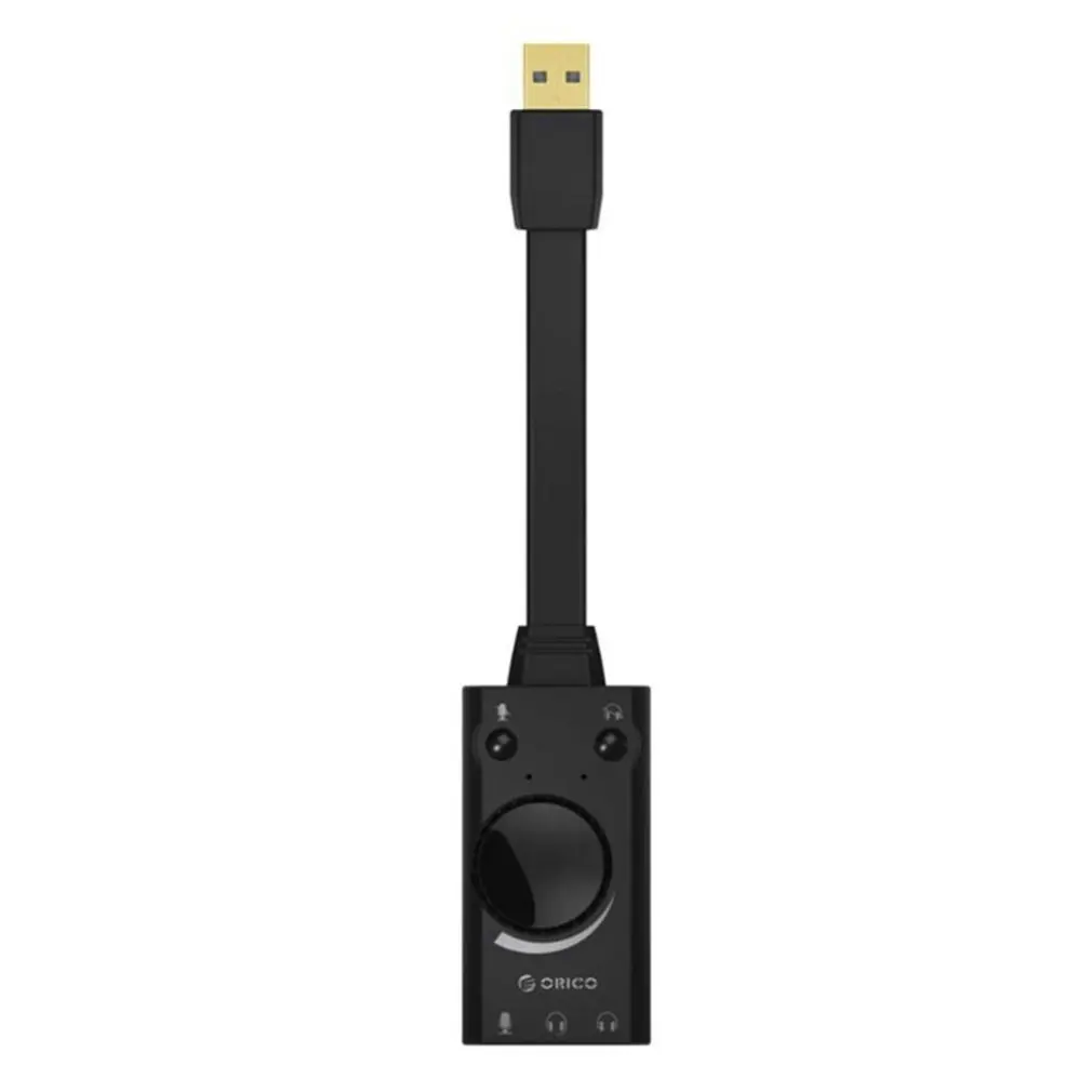 ORICO Портативный USB внешняя звуковая карта Микрофон Наушники типа «два-в-одном» с доставкой в течение 3-Порты и разъёмы Выход регулировки громкости для Windows/Mac OS/Linux - Цвет: Interface
