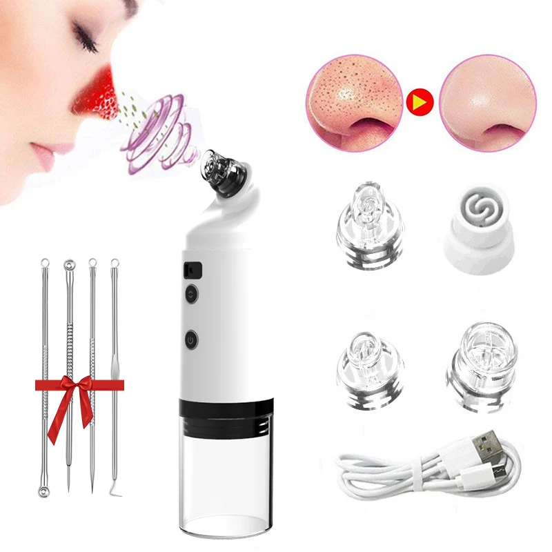 

Electric Blackhead Remover With Water Cycle Cleaning Acne Pore Vacuum Cleaner Black Spots Pimple Remover Tool Skin Care Machine