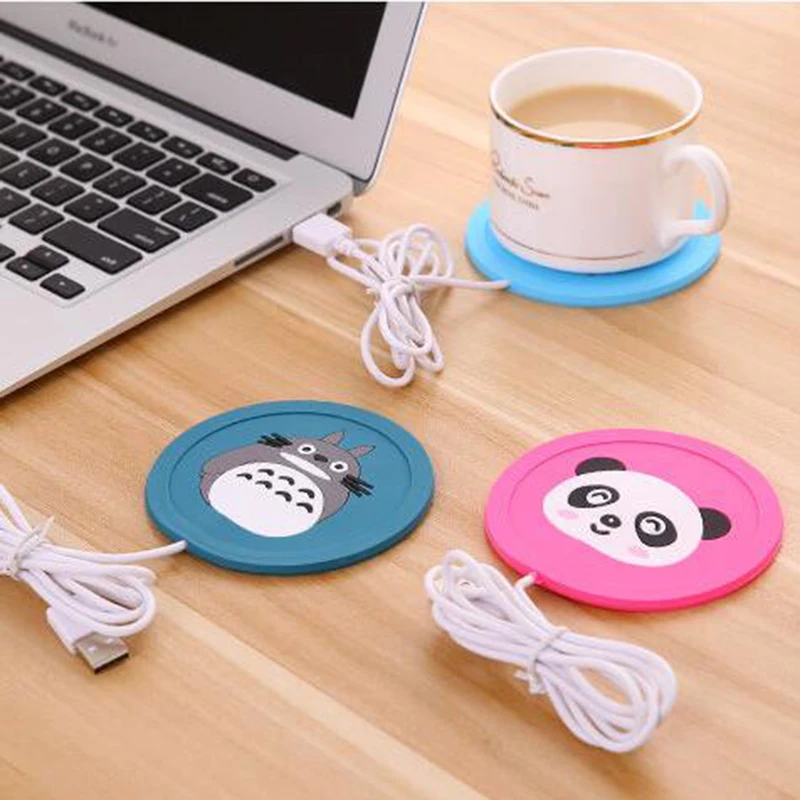 Aquecedor usb de desenho animado, almofada de silicone com desenho animado para chá, café, bebida, usb, presente agradável|Dispositivos USB| - AliExpress